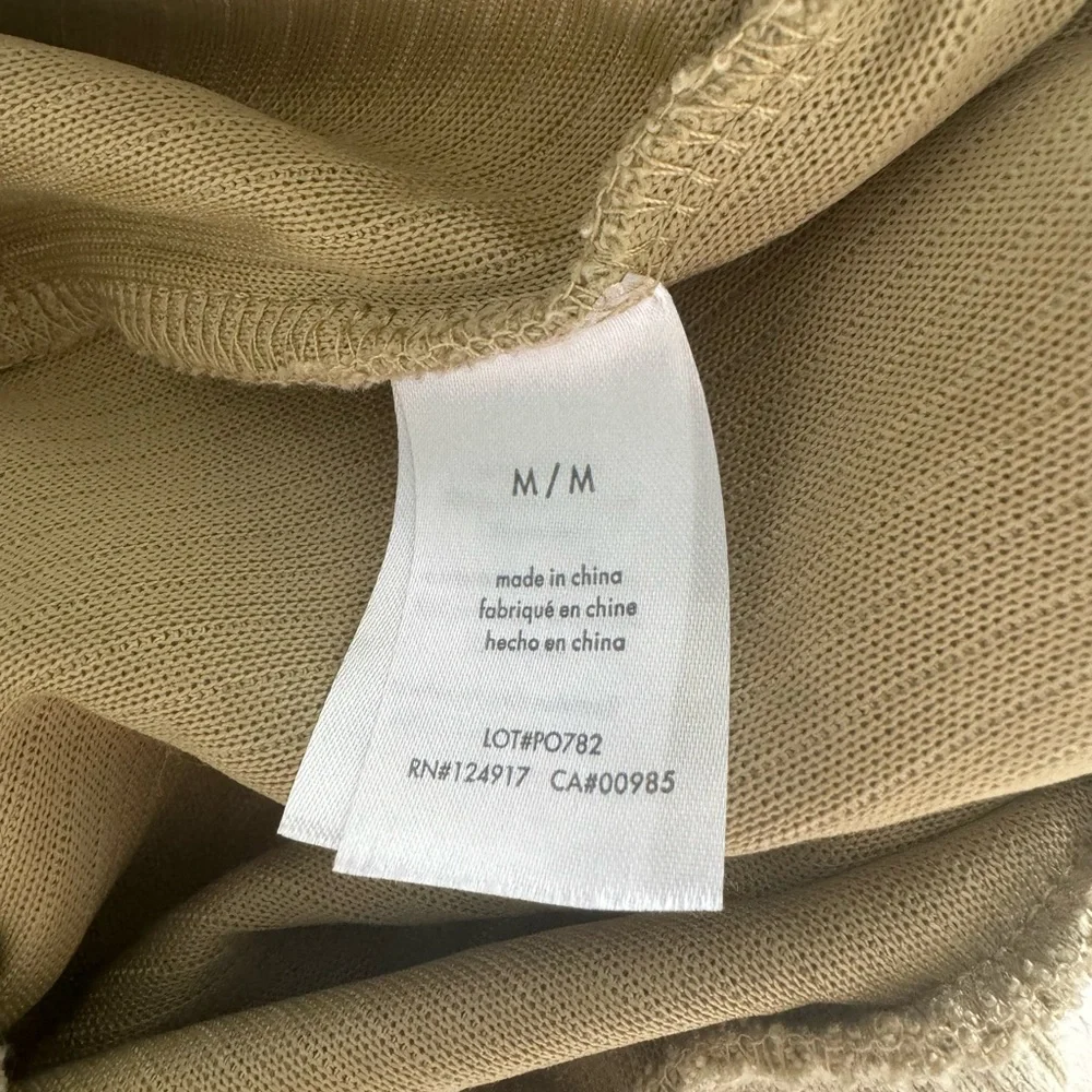 WEWOREWHAT Ribbed flare pants in beige